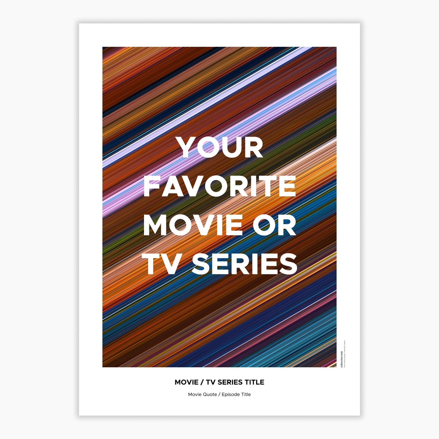 O Teu Póster Personalizado de Filme ou Episódio de Série de TV
