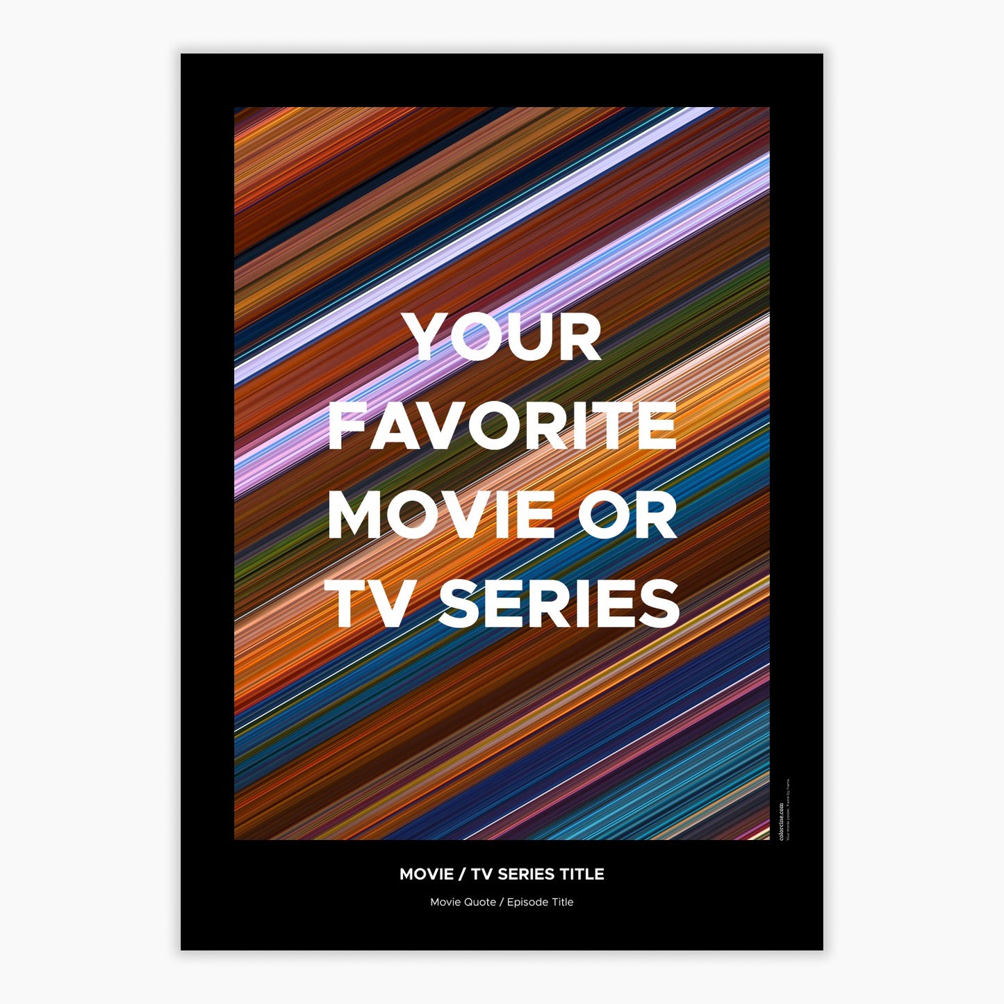 O Teu Póster Personalizado de Filme ou Episódio de Série de TV